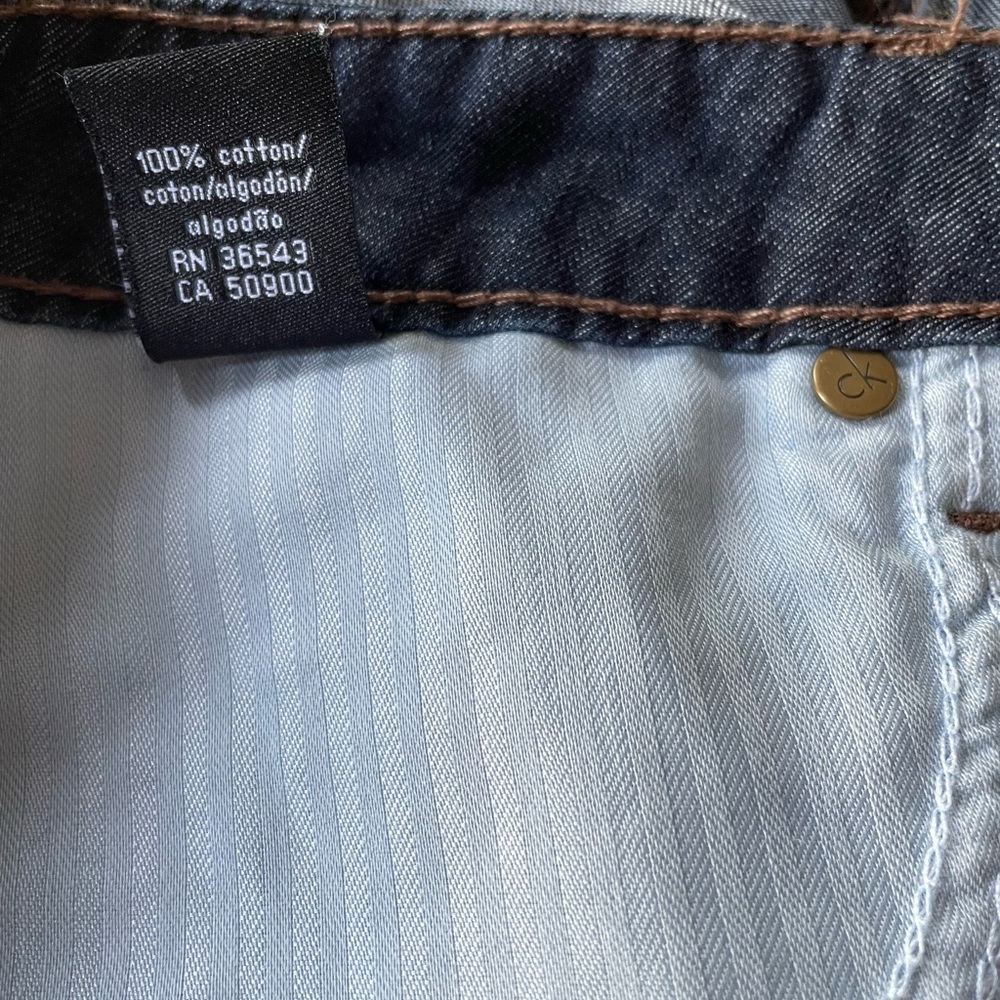 Calvin Klein Lightweight Denim Jean Shorts - Picture 5 of 5